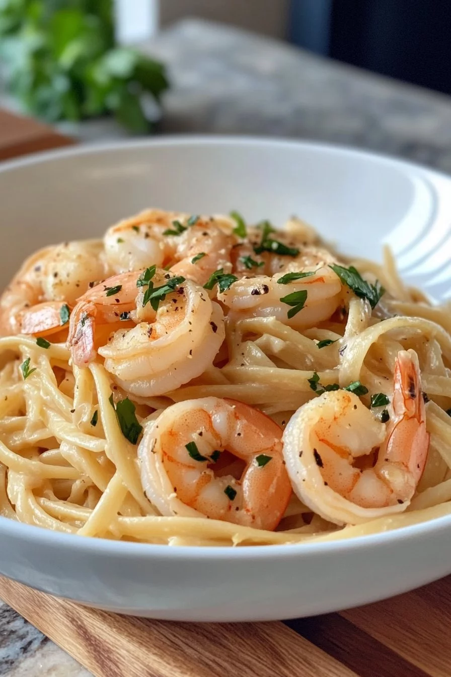 Linguine Cremoso con Gamberi