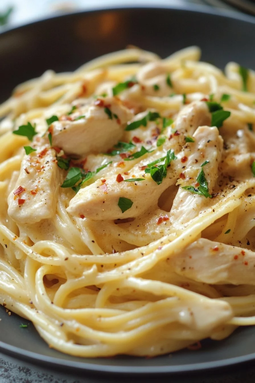Pasta al pollo cremoso