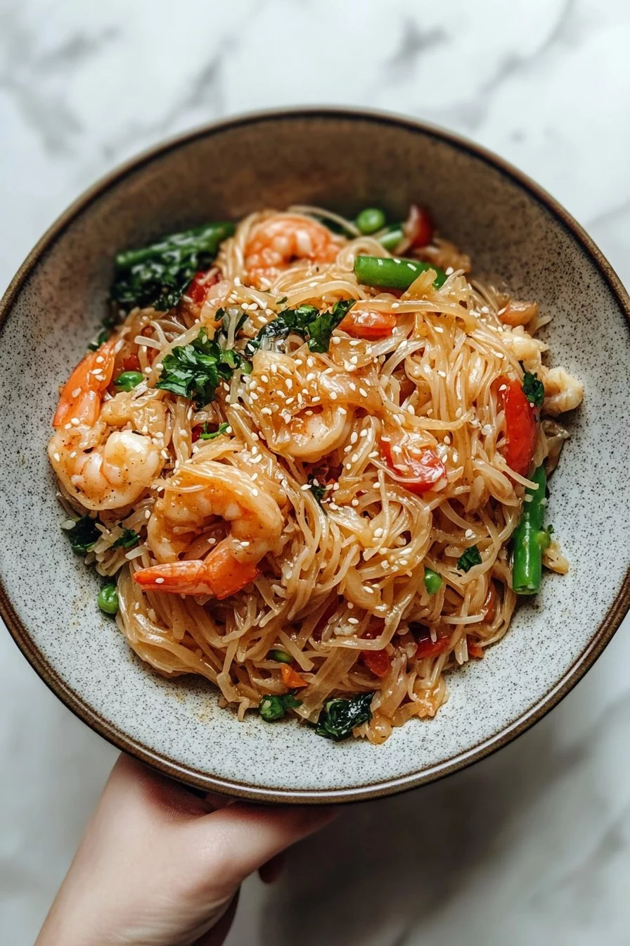 Saltato di noodles di riso
