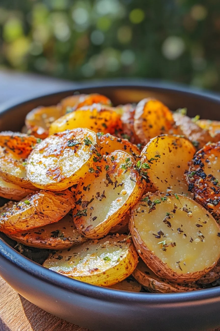 Patate a fette cotte nella friggitrice ad aria