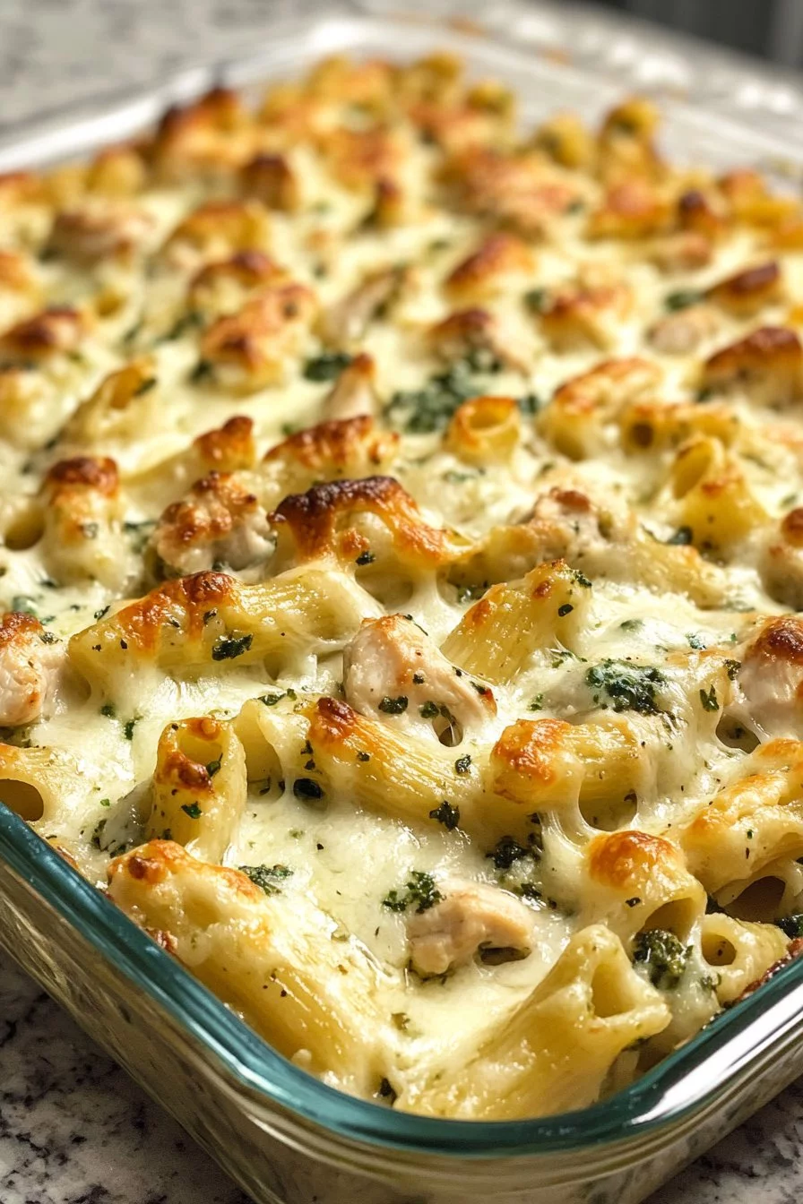Pasta al Pollo Pesto Crema al Forno