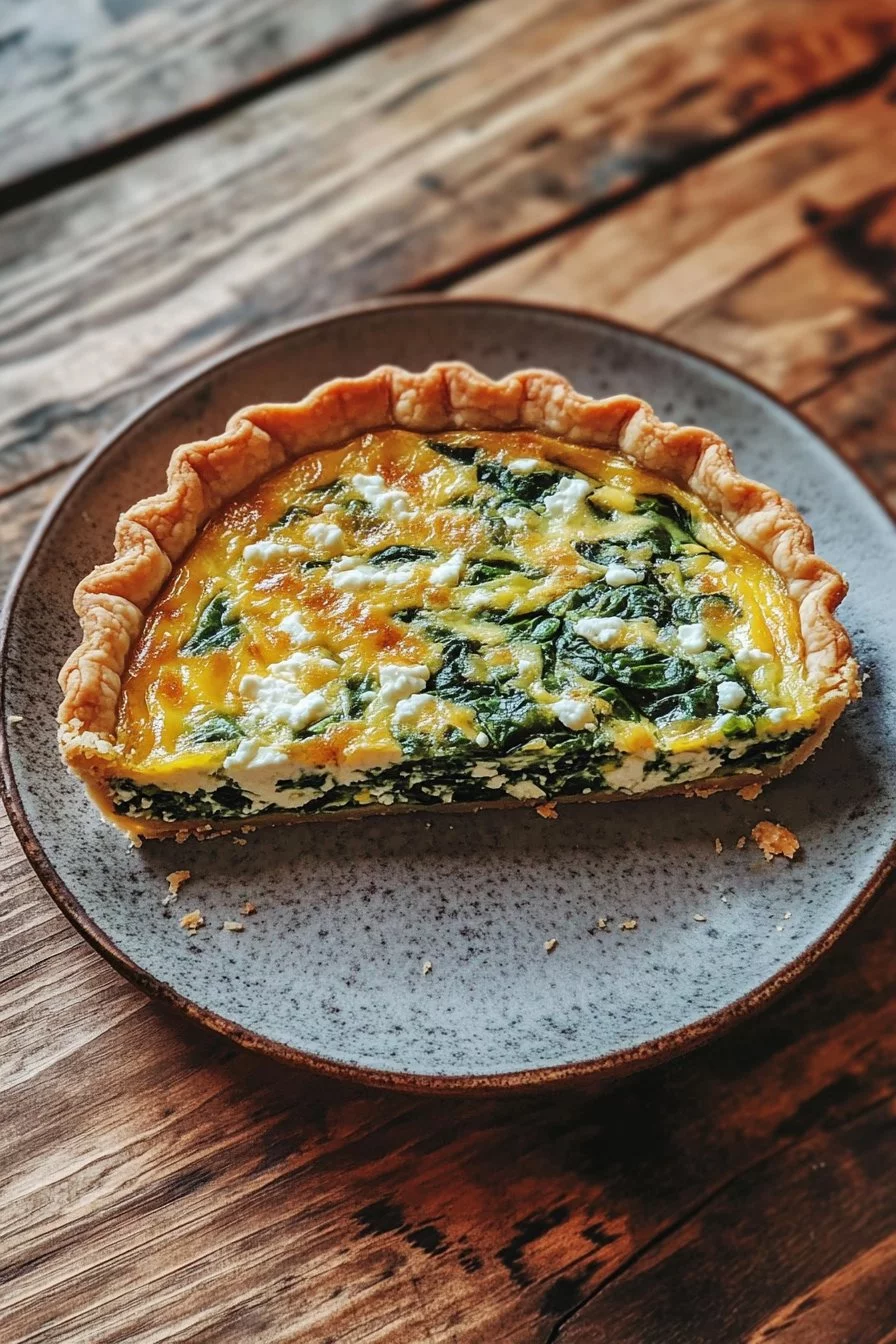 Quiche Salata con Spinaci e Feta