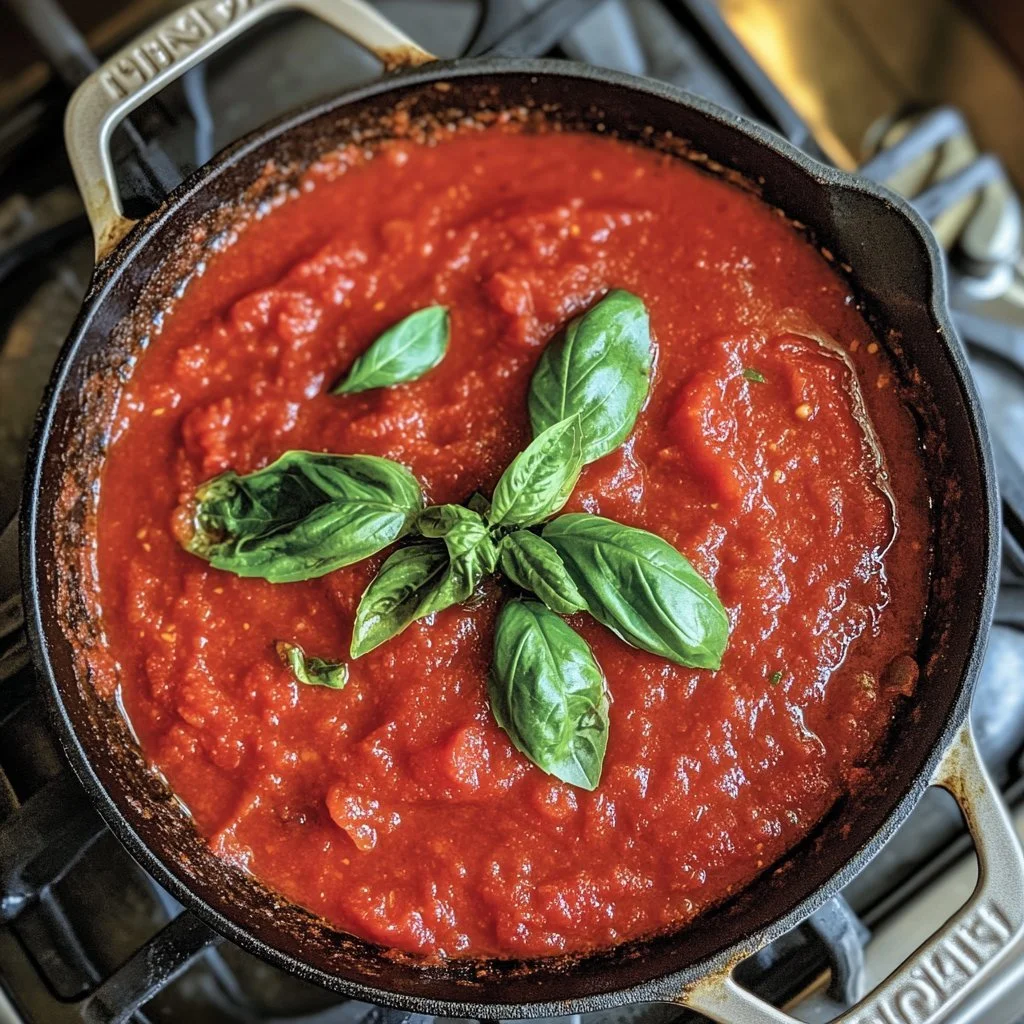 Ricetta di salsa marinara italiana con ingredienti freschi e saporiti