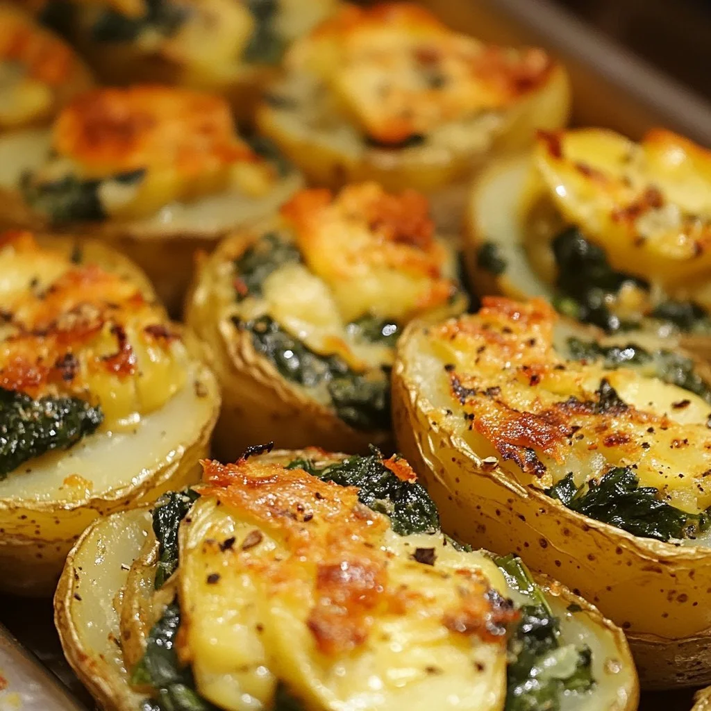 Patate ripiene di formaggio e spinaci, un piatto delizioso e ricco di sapore