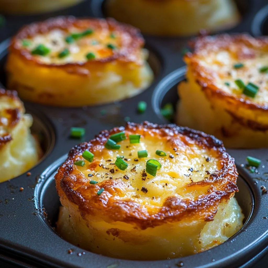 Puffs di patate al formaggio croccanti e deliziosi