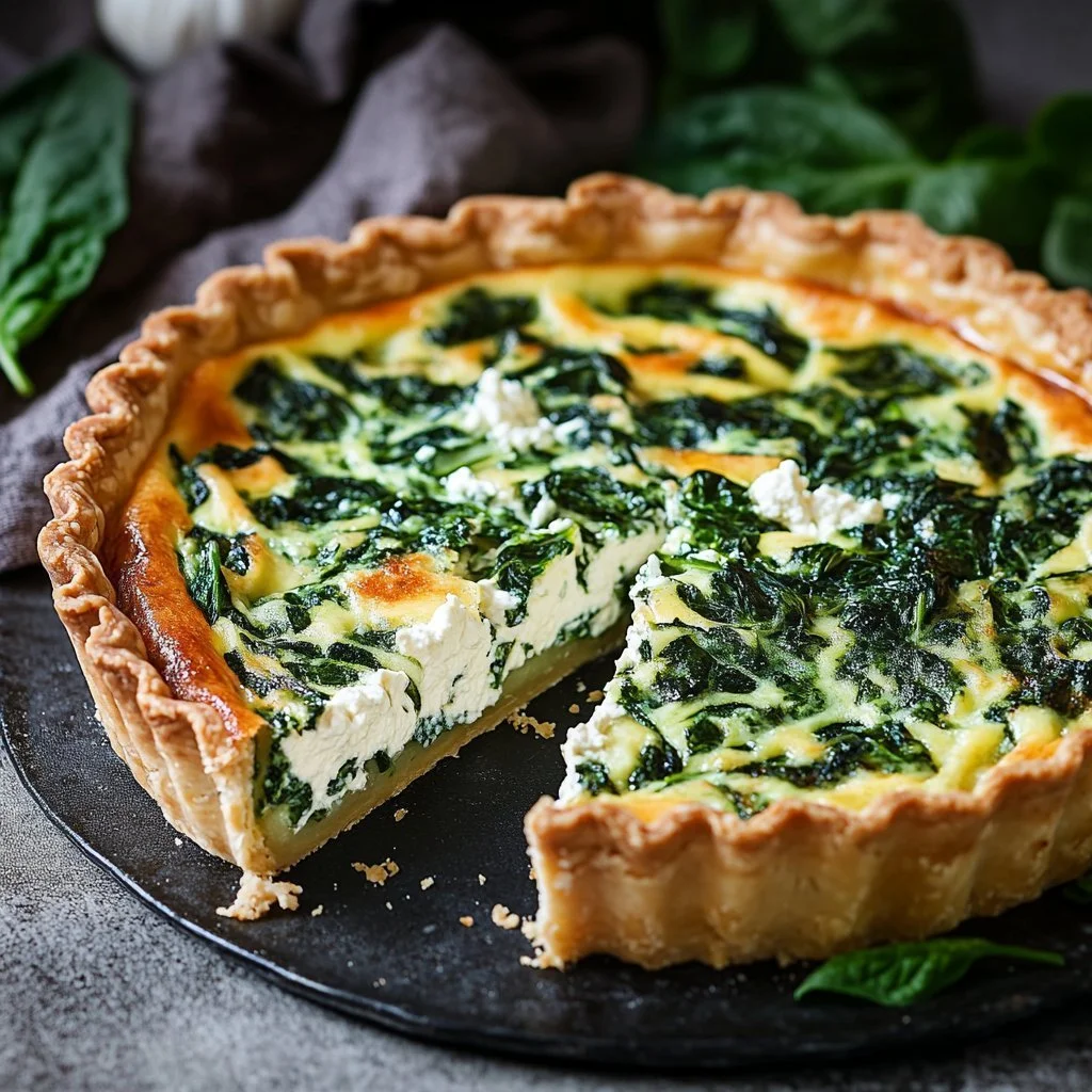 Quiche di Ricotta e Spinaci pronta da servire