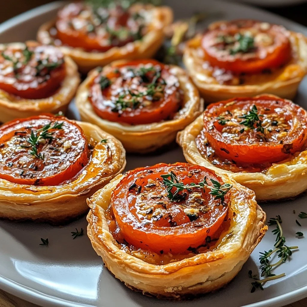 Tartelletta di Chorizo con pomodoro e formaggio di capra su un piatto