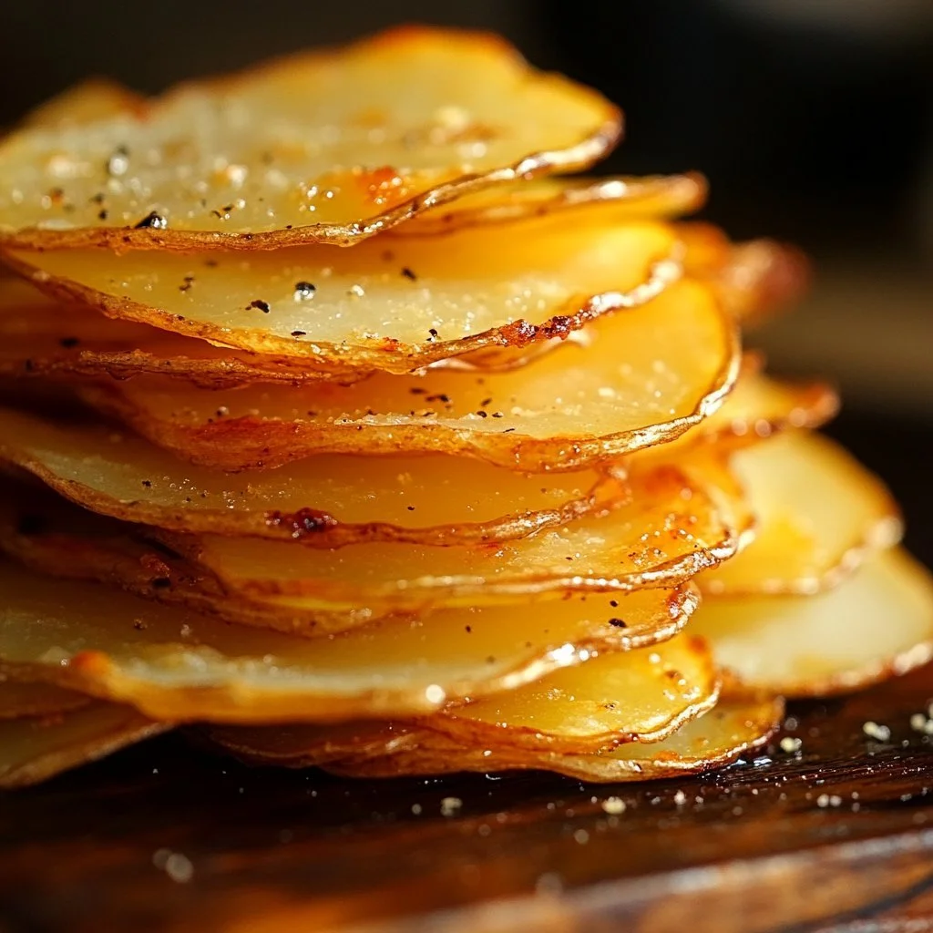 Torri di patate dolci disposte su un piatto gourmet