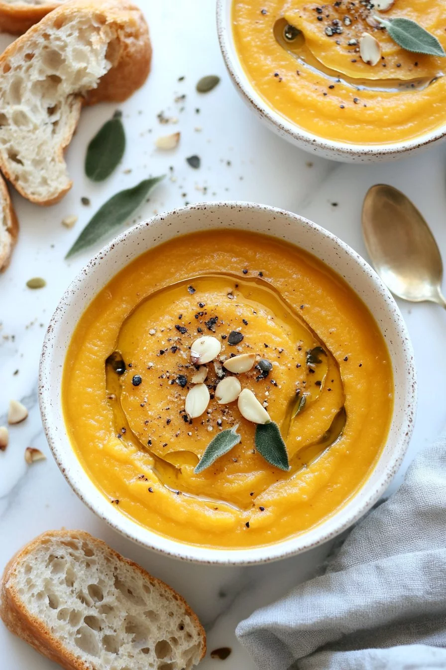 Zuppa di zucca butternut sana