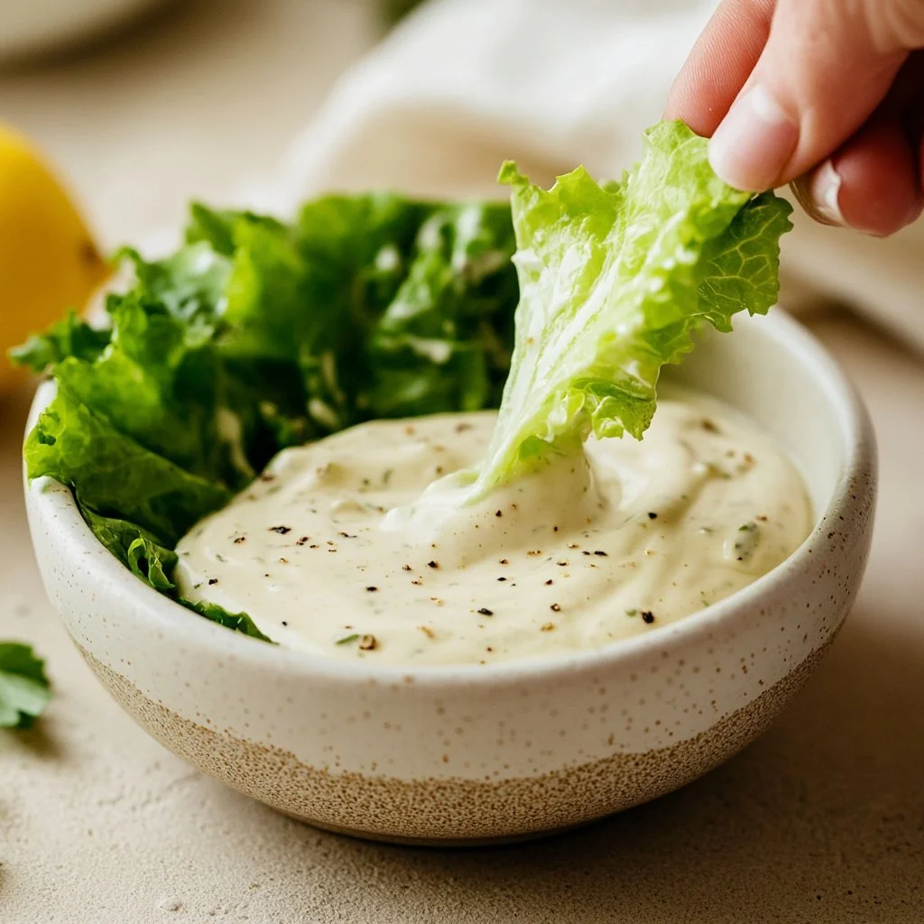 Vinaigrette César di Johnny B in un barattolo con insalata fresca