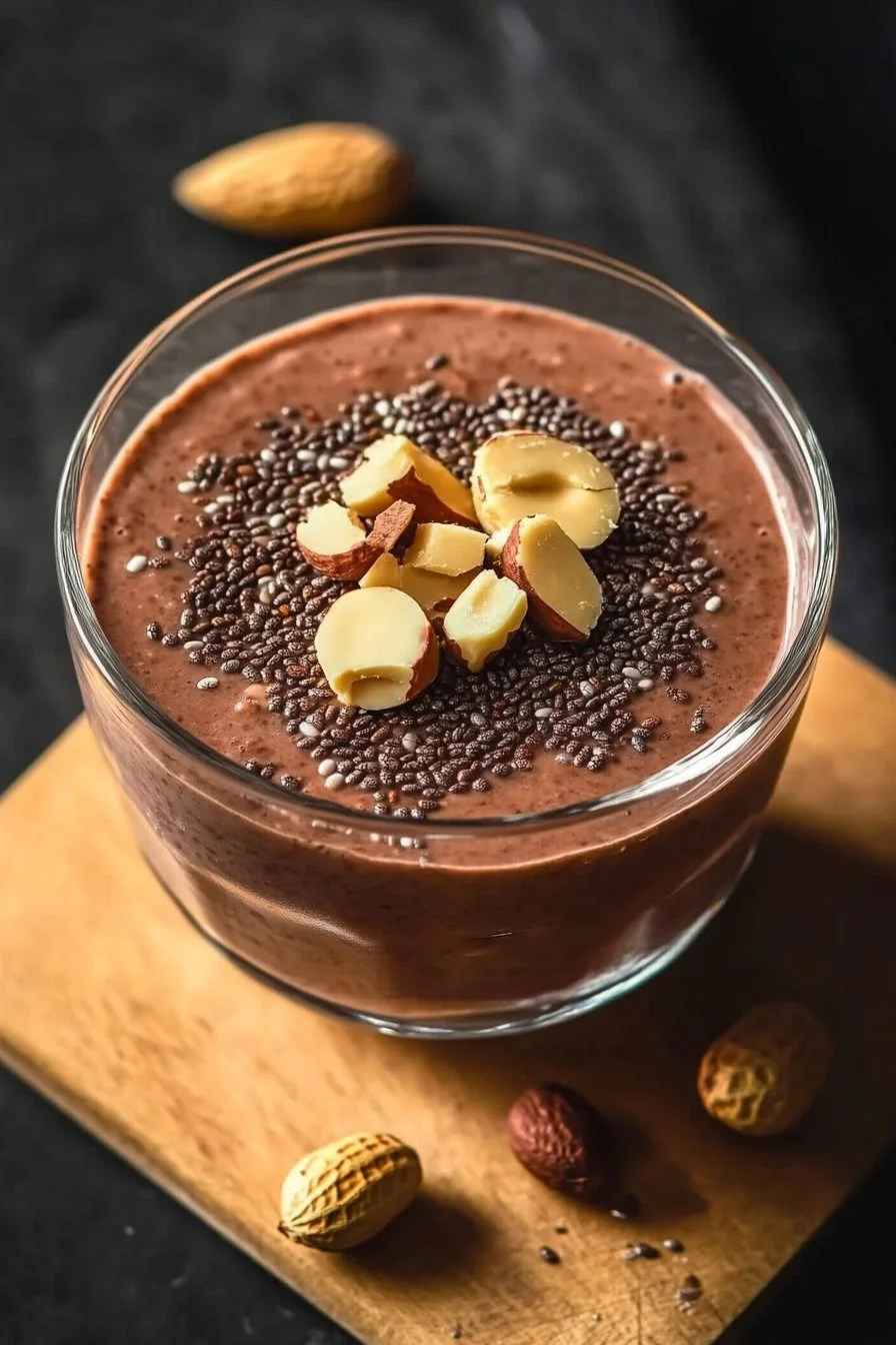 Pudding di Chia al Cacao e Burro di Arachidi