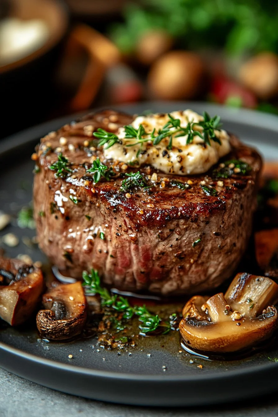 Filetto Mignon con Boursin e Funghi