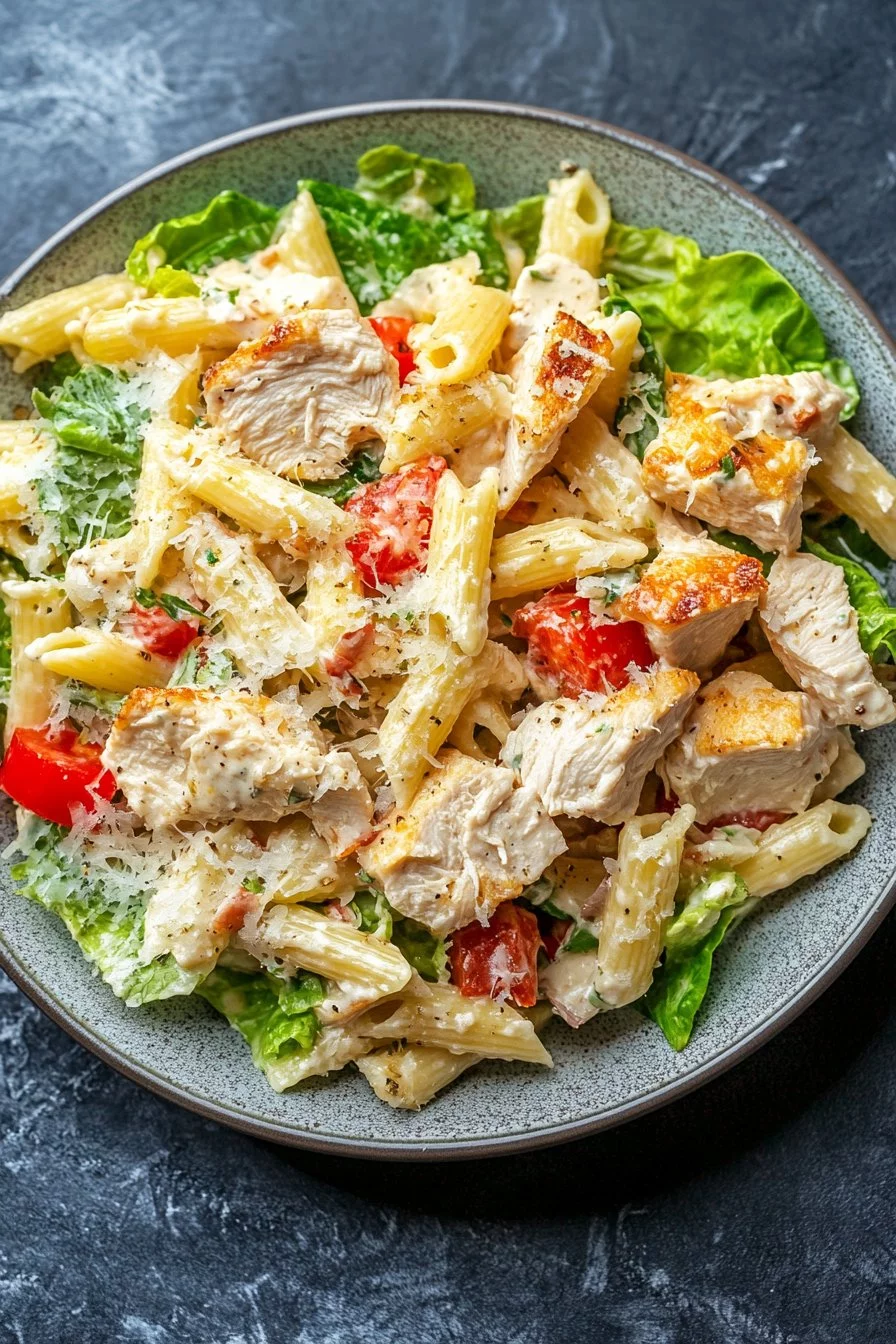 Insalata di pasta con pollo César