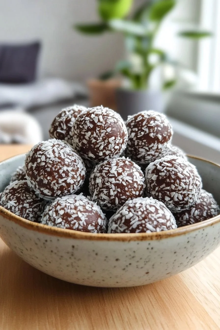 Bocconcini energetici al cioccolato e cocco