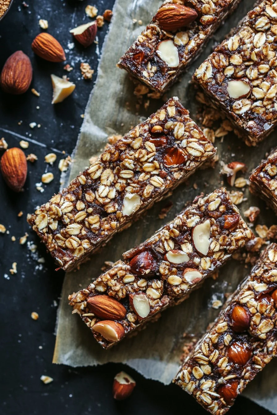 Barrette di granola con nocciole