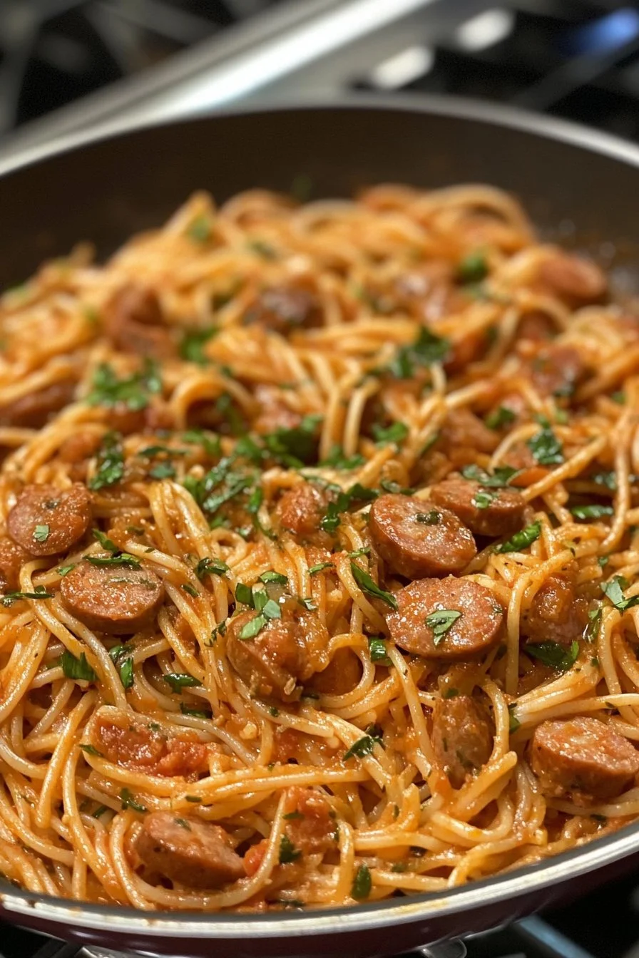 Pasta cajun con salsiccia