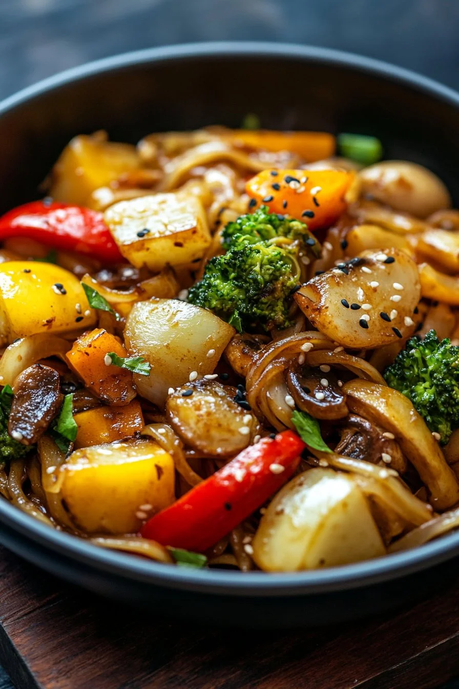 Saltato di verdure con noodles