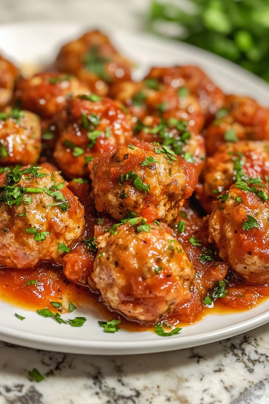 Polpette di pollo con salsa al pepe