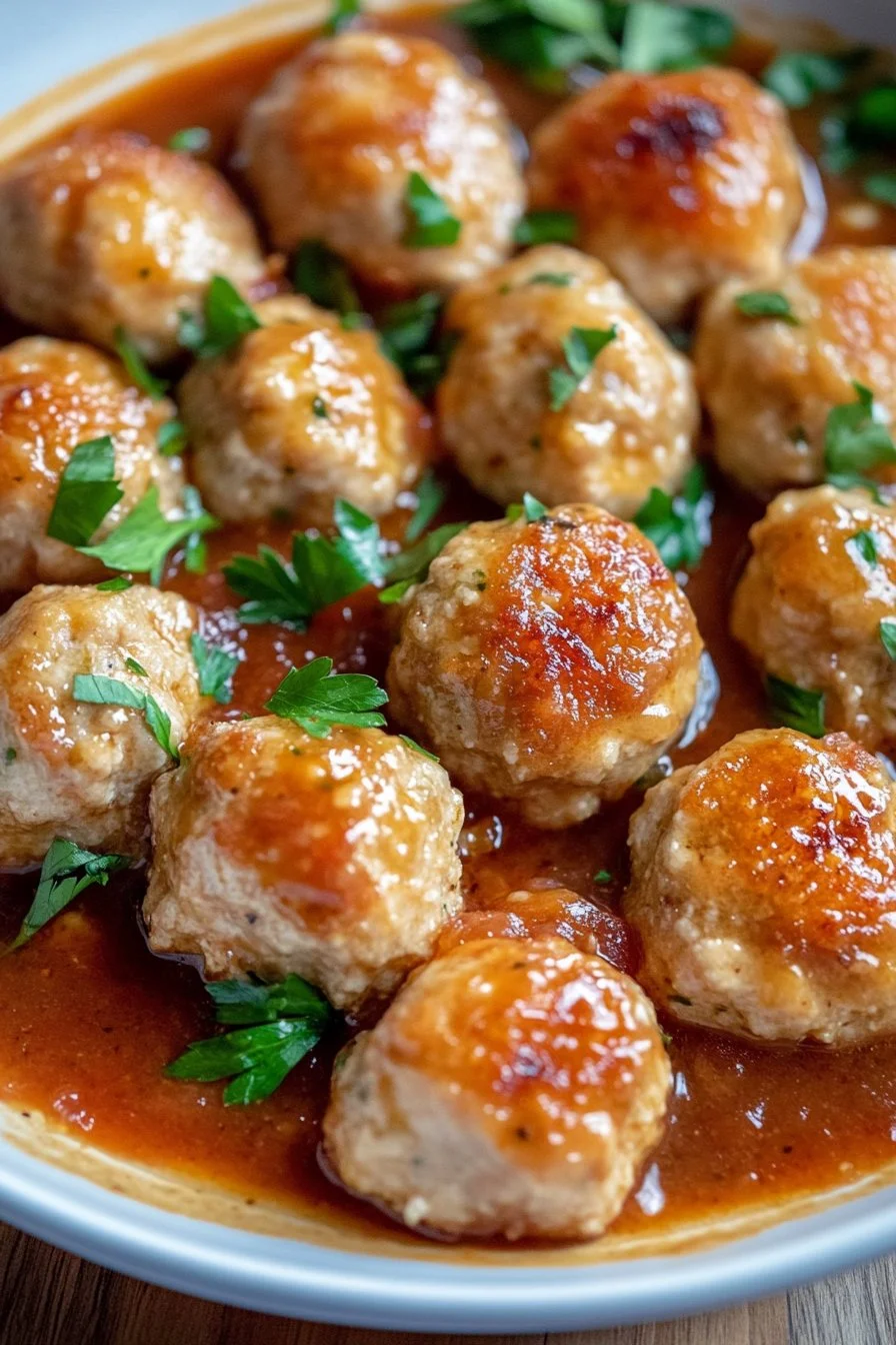 Polpette di pollo con salsa