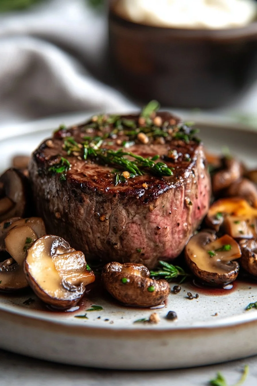 Filetto mignon al Boursin e funghi