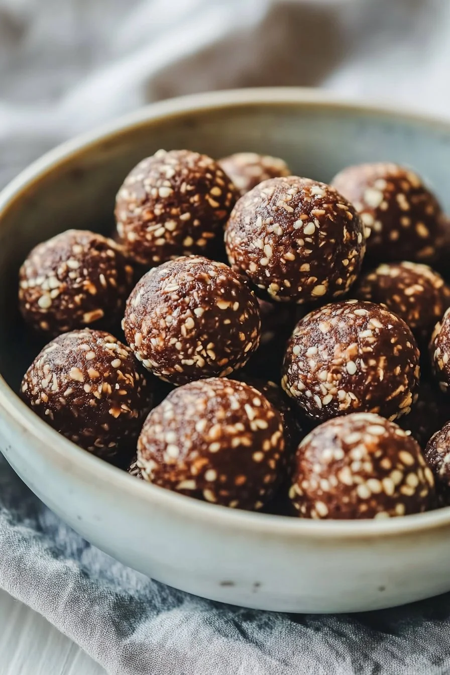 Palline energetiche di datteri e cacao