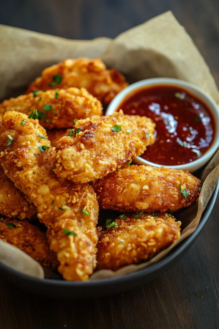 Filetti di pollo con salsa di miele montata piccante