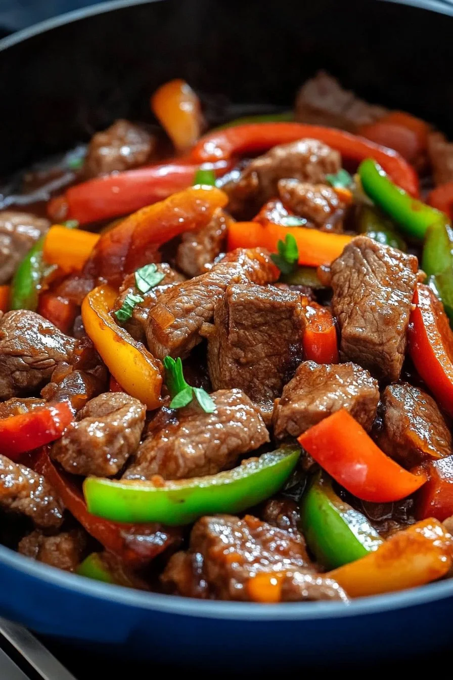 Sauté di Manzo con Peperoni e Cipolle