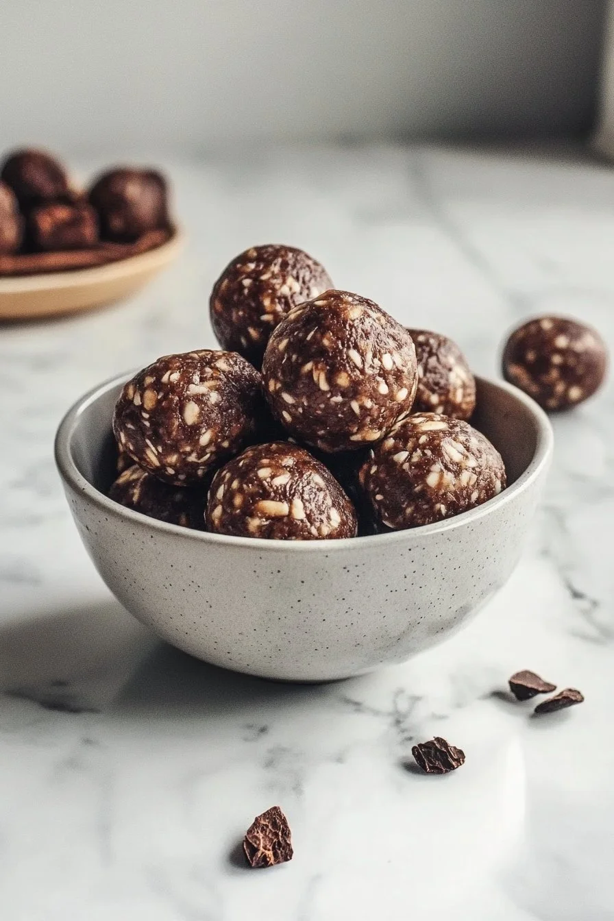 Palline energetiche di datteri e cacao