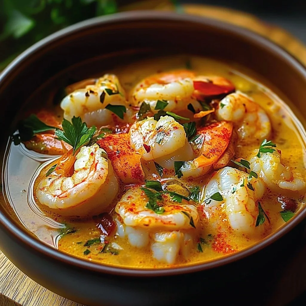 Blanquette di pesce ai sapori esotici servita in un piatto elegante