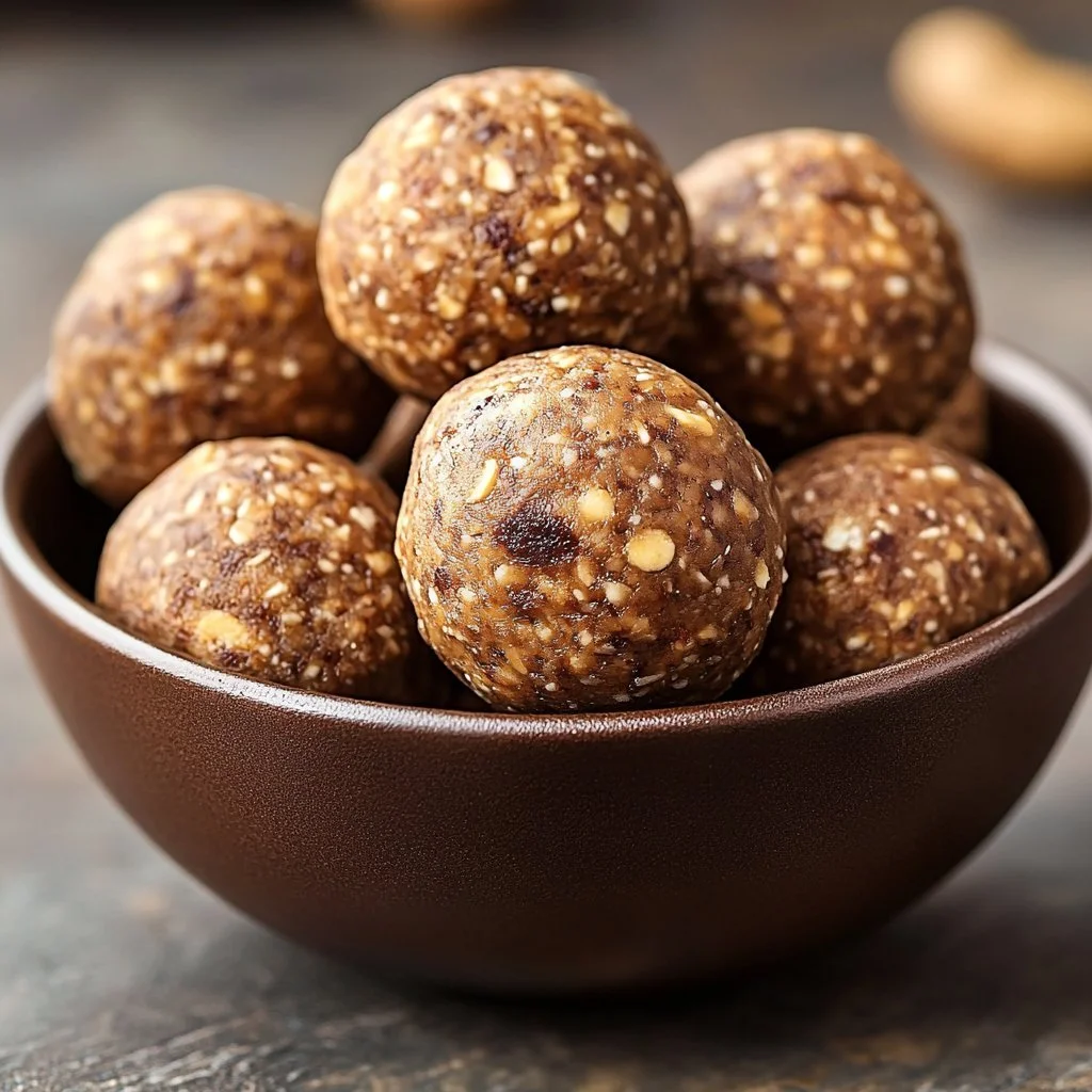 Bocce di energia al burro di arachidi, snack sano e energetico