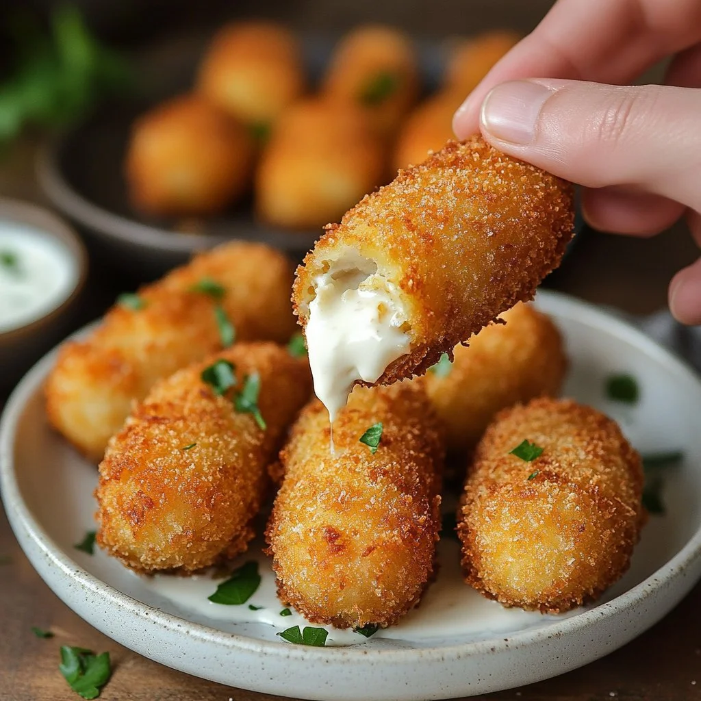 Bocconcini di Ricotta e Tonno serviti su un piatto decorativo