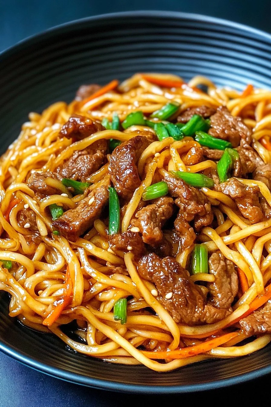 Noodles saltati con manzo