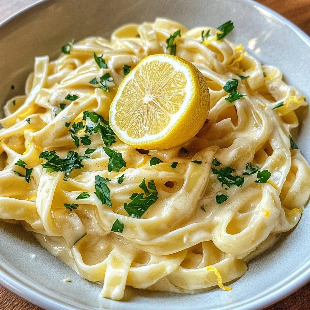 Crema densa al limone e all'aglio servita in un elegante piatto