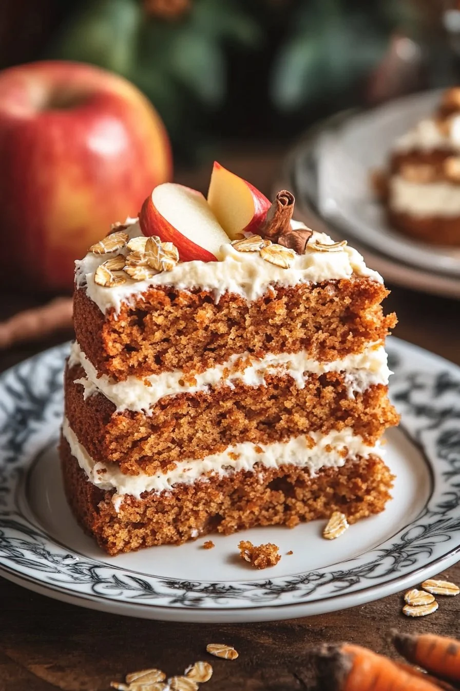 Torta di Avena con Mele e Carote