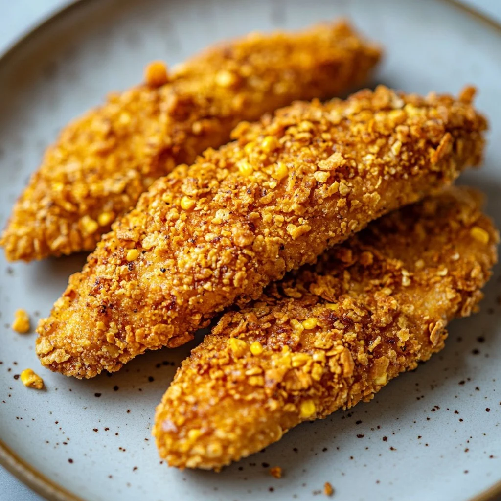 Filetti di pollo croccanti su un piatto gustoso