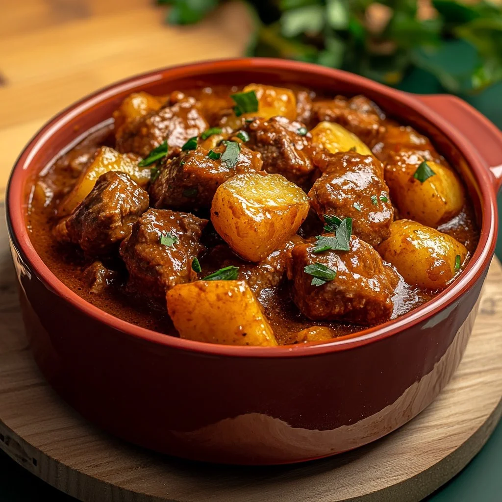 Delizioso Gratin di Patate con Carne Macinata appena sfornato.