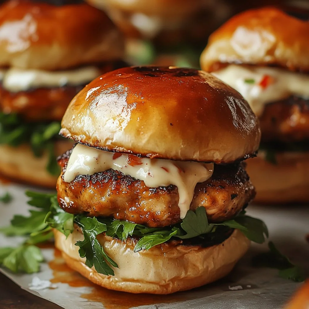Hamburger di Pollo servito con contorni freschi