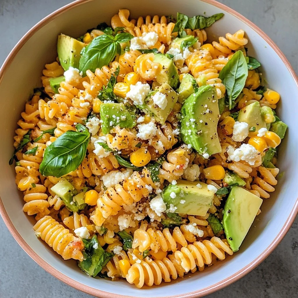 Insalata di pasta al mais di strada, un piatto fresco e succulento