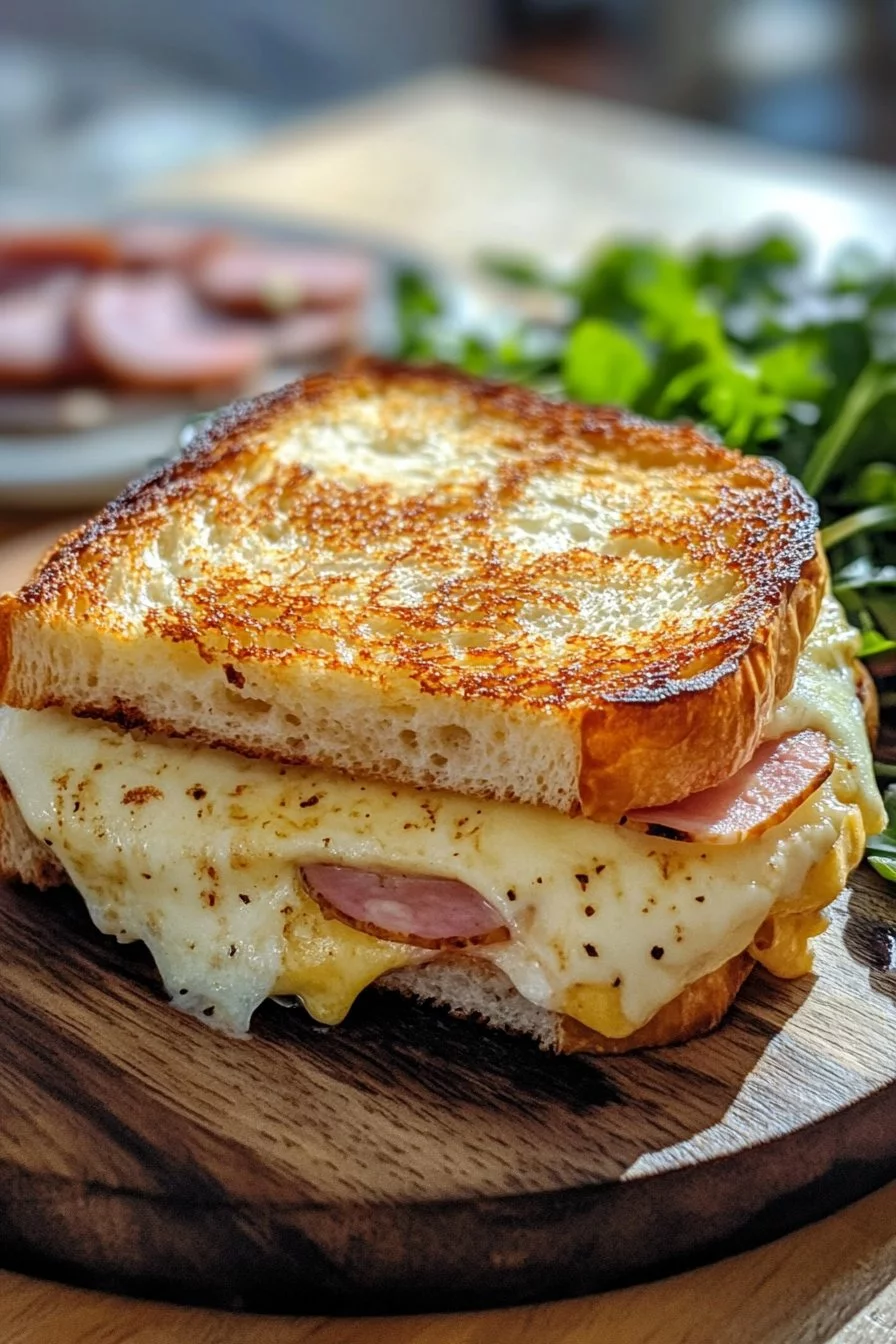Croque Monsieur in Italian is "Croque Monsieur" as well, since it is a French dish name. However, if you mean to describe it more generically, you could say "Panino al Formaggio e Prosciutto".