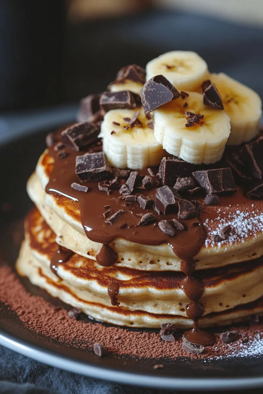 Crepes con Banane e Cioccolato