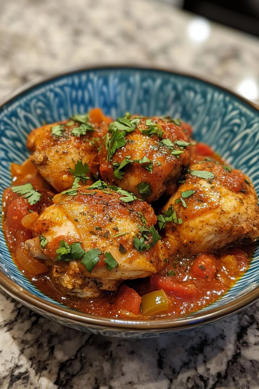 Pollo alle spezie e salsa di pomodoro