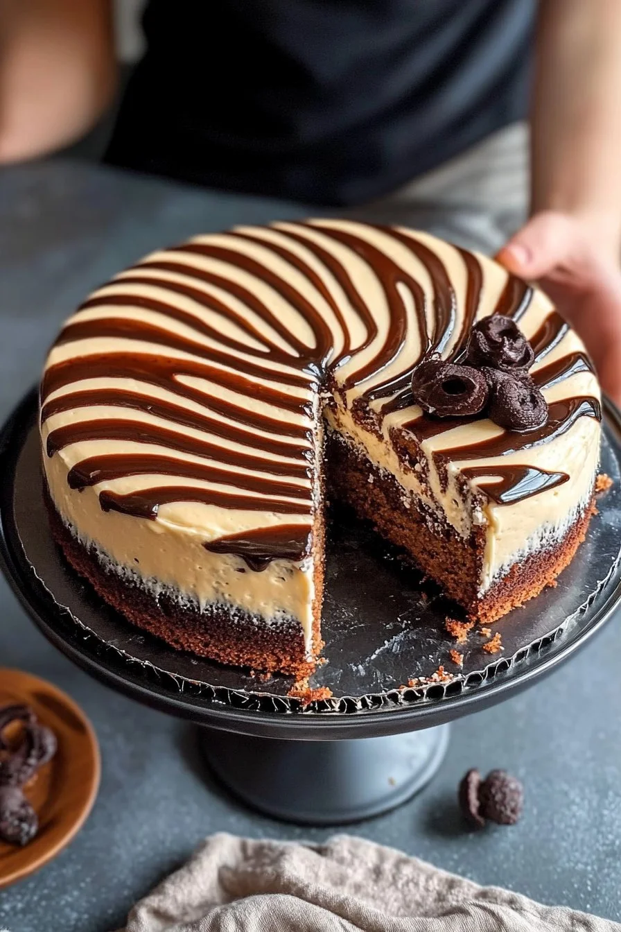 Torta zebrata facile