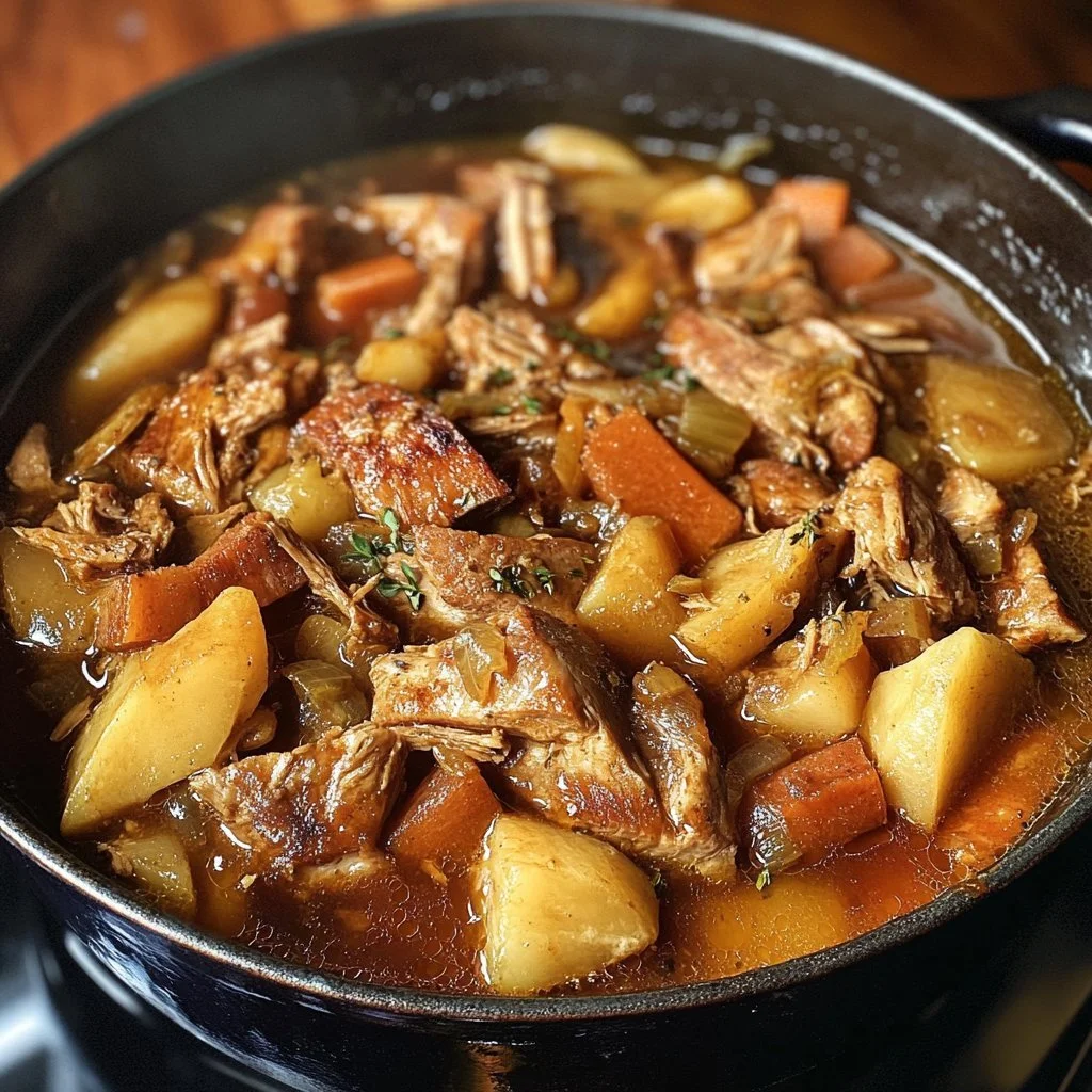 Maiale Confit alla Birra e Sciroppo d'Acero Fondente pronto da servire