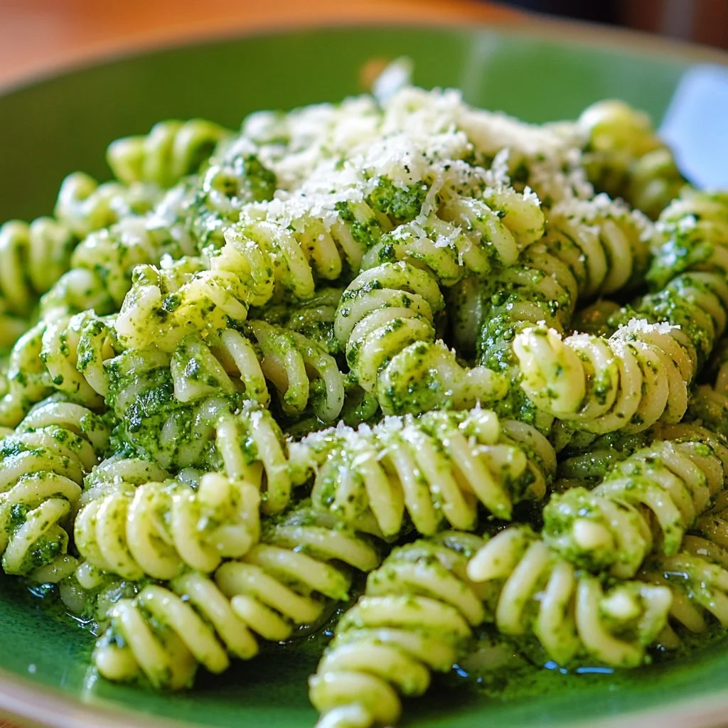 Pasta al Pesto facile da preparare con ingredienti freschi e genuini