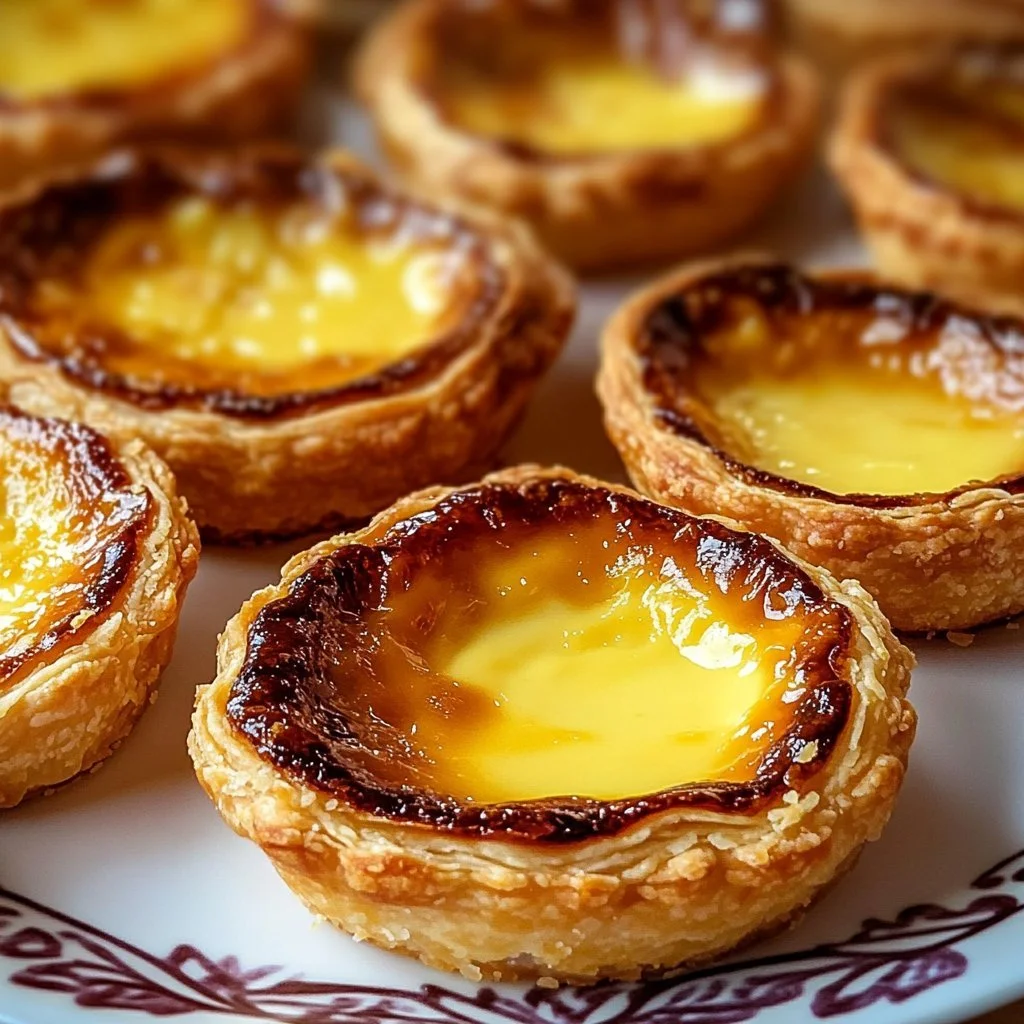 Un Pastel de Nata fresco e delizioso su un piatto