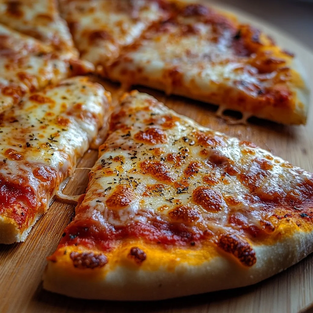 Pizza fatta in casa con ingredienti freschi e morbido impasto