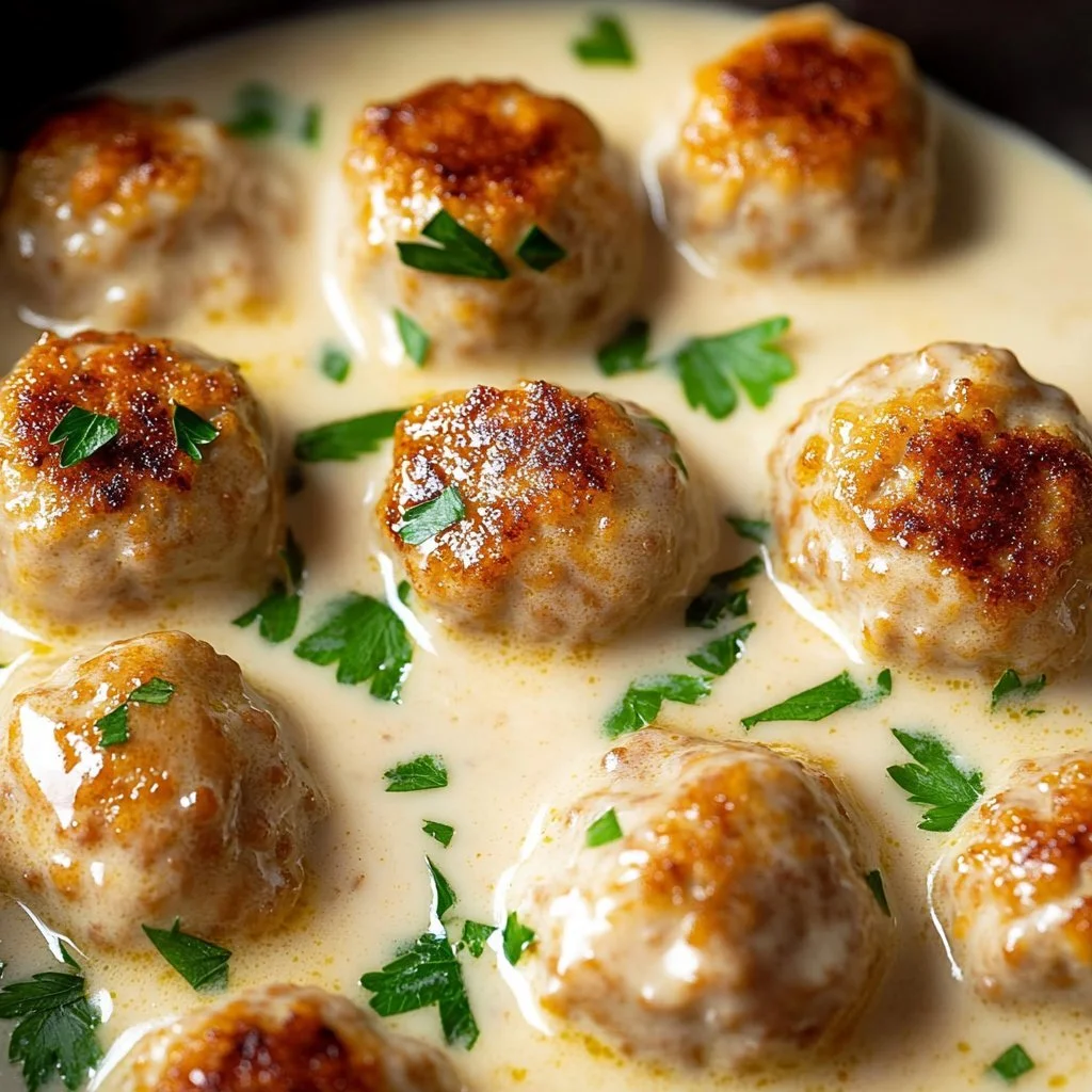 Polpette di pollo servite con salsa deliziosa in un piatto prende a parte.