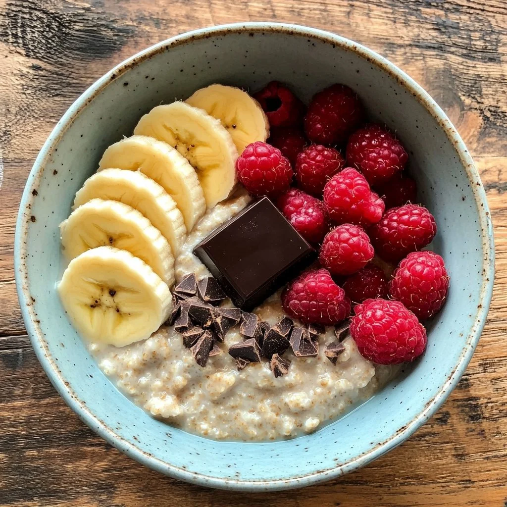 Porridge di fiocchi d'avena con frutta e miele