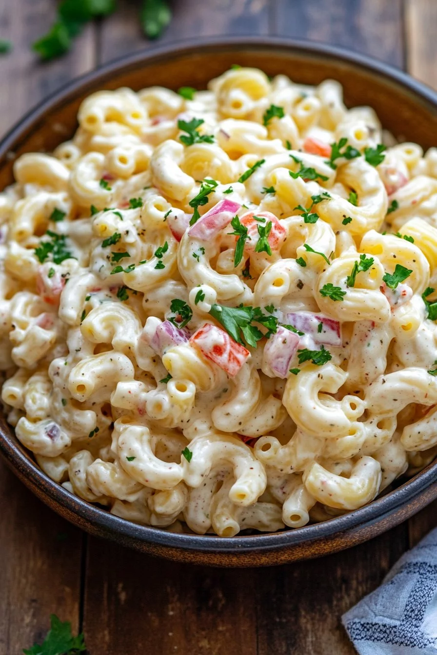 Insalata di maccheroni cremosa