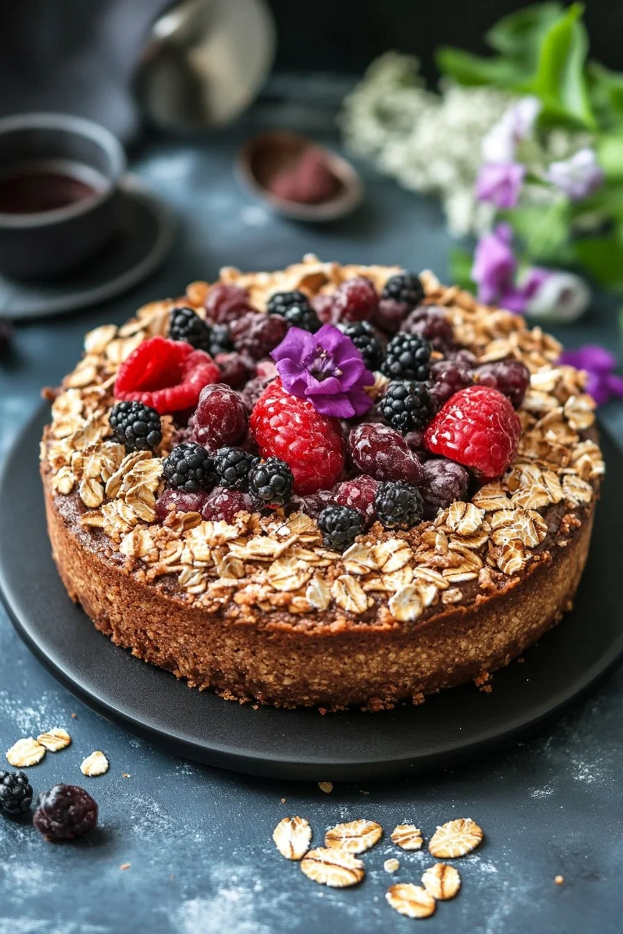 Torta di Fiocchi d'Avena per Colazione